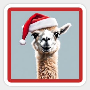 Santa drama llama Sticker